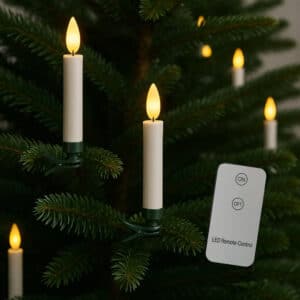 Trådløse LED Juletræslys med Fjernbetjening - 10, 20 eller 30 stk. - 10 stk.